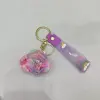 Creative cloud-infused keychain, exquisite and cute quicksand drift bottle, schoolbag pendant and accessory Specification image